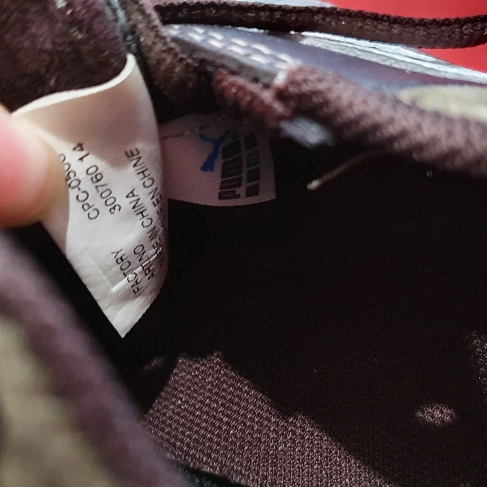 Puma Brown White Leather Athletic Shoes - Picture 10 of 11